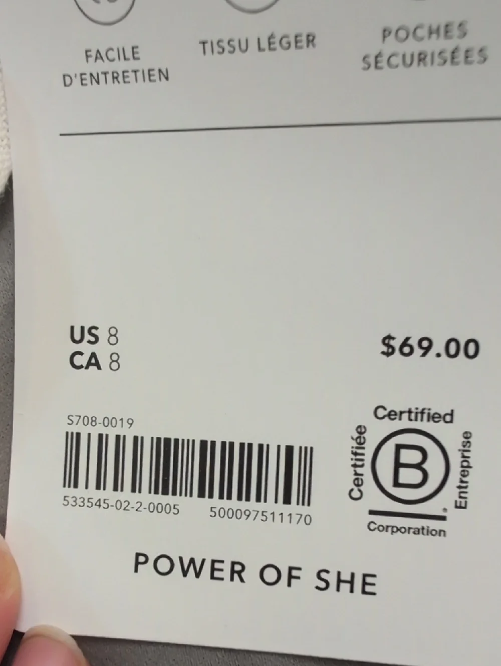 athleta white (calla lily) 100 percent linen NWT size 8 - Picture 2 of 6